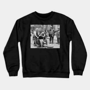 Police Raiding Bootleg Liquor, 1921. Vintage Photo Crewneck Sweatshirt